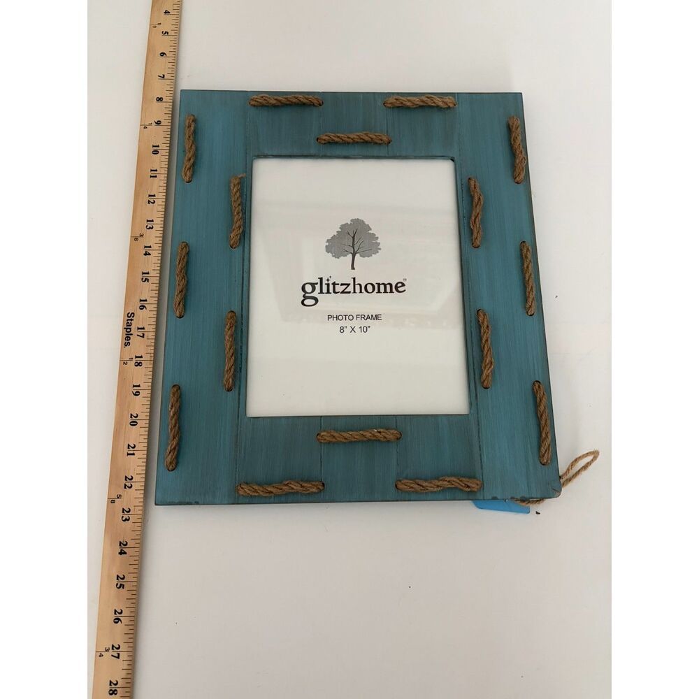 8x10 Wooden Photo Frame with rope accents